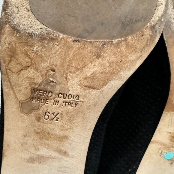 Aquatalia by Marvin K Booties Black Perforated Suede Size 6 1/2 - Picture 9 of 9